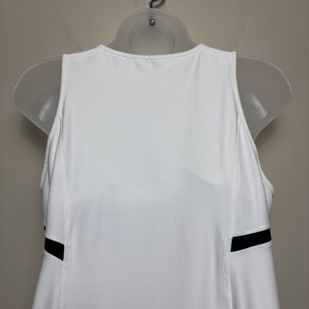 Nike Fit Dry White Black Trim Mini Swoosh Athletic Tennis Dress Womens Medium - Picture 5 of 7